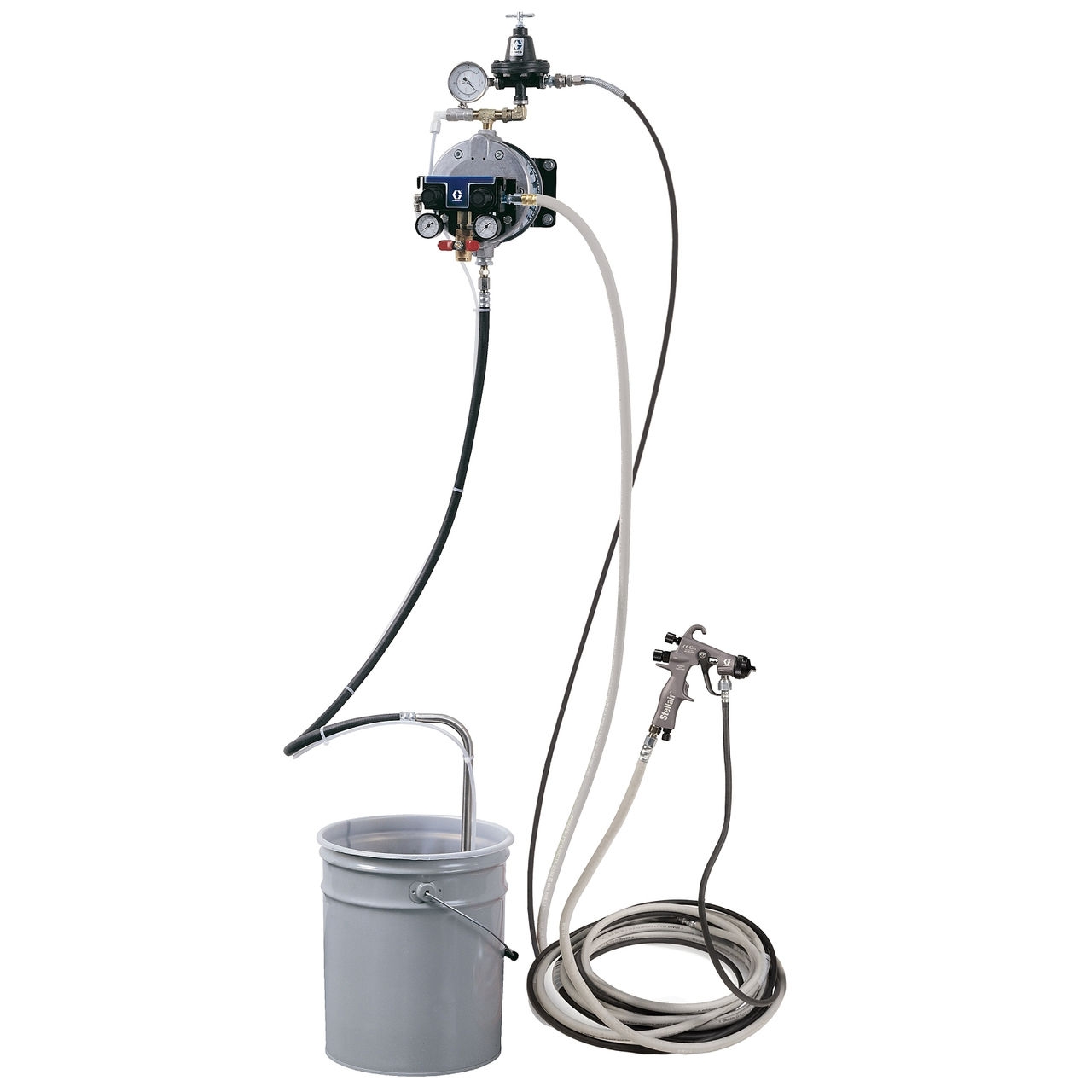 233490_Triton SST Spray Package, Wall, Air & Fluid Hoses, Stellair Conventional Gun .055 in (1.4 mm) Nozzle for Metal Applications
